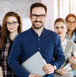 Group of employees with employee benefits in Forest Hills, MI 